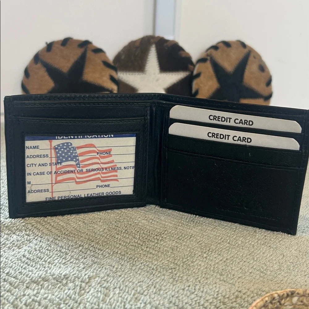 Bon Classic Black Leather Wallet- NWOT